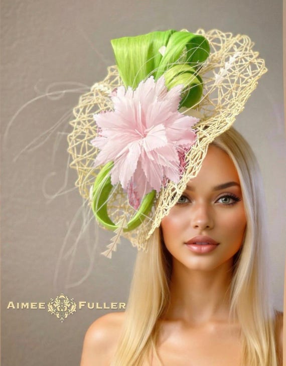 6767 Women Vintage Flower Feather Headband Wedding Tea Party Derby Kentucky of Derby Fascinator for Women Tea Party Wedding Hat  main image 3