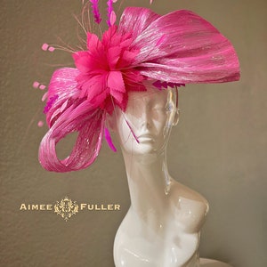 Kentucky Derby Hat, Big Derby Fascinator, Bridal Fascinator, Royal Ascot Hat, Bow Hat, Kentucky Derby Hatinator, Melbourne Cup Del Mar Hat