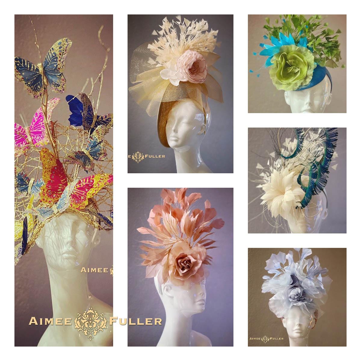 HANDMADE Metallic Bunny Floral Detail Fancy‎ Easter Derby Bonnet Hat Fascinator 22 main image 3