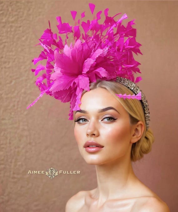 Kentucky Derby Headband Fascinator, Black Silver Jeweled  display picture 3