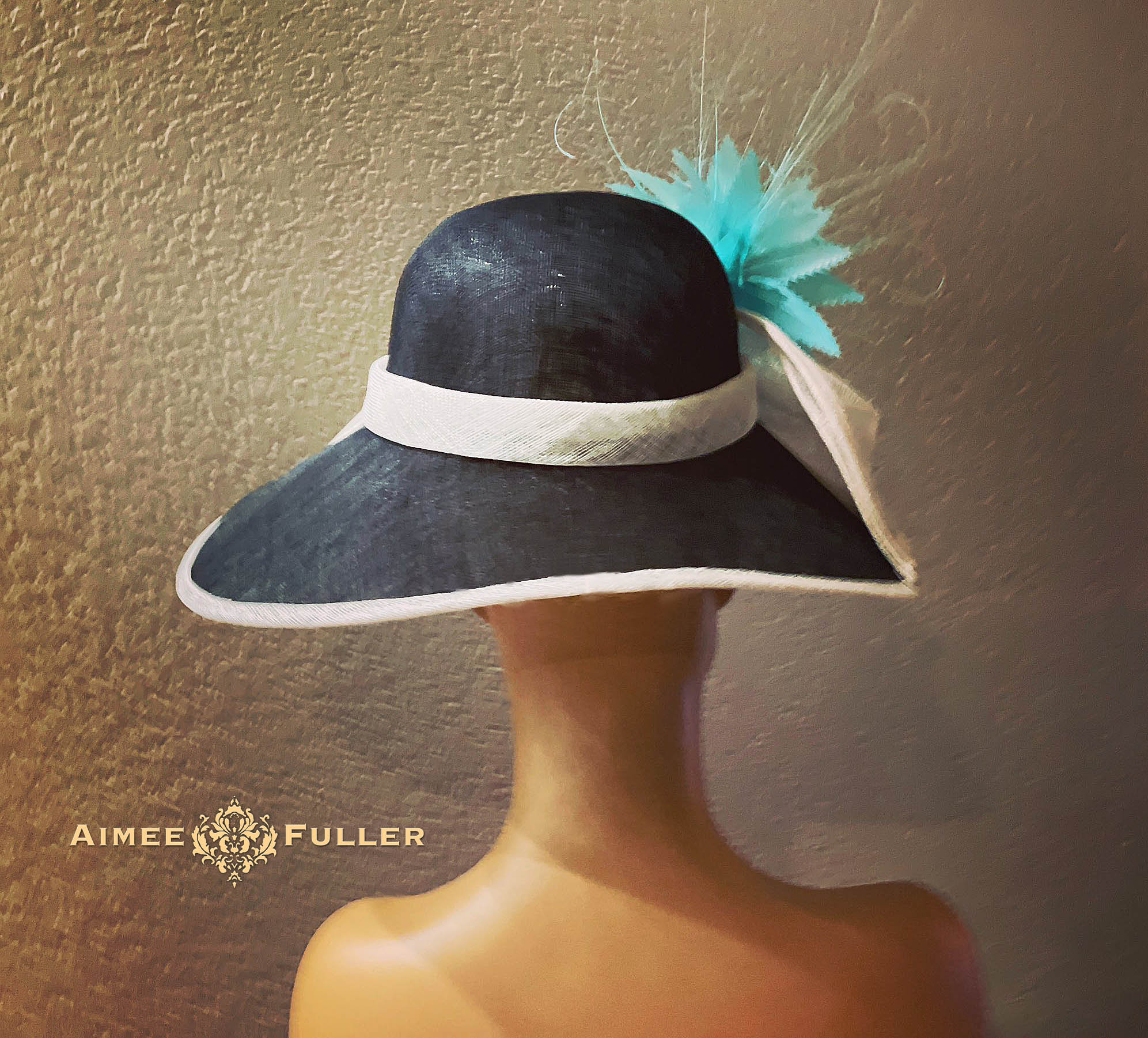Cappello In Pizzo E Cristalli Con Fiori, Elegante Per Matrimonio E Kentucky Derby - FSNY - Foto 2
