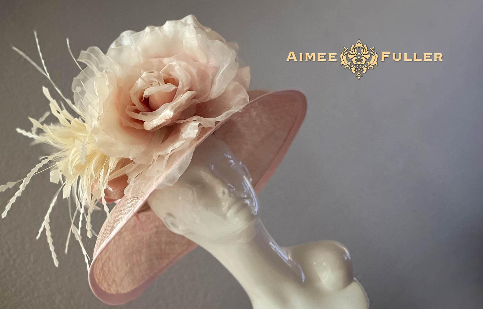 Kentucky Derby Hat, Kentucky Oaks Hat, Dusty Pink Rose Hat 