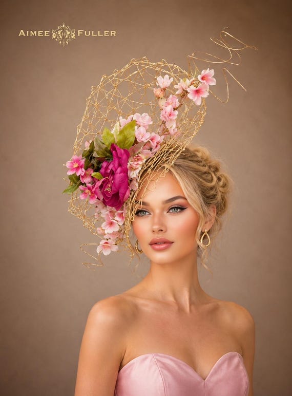 Kentucky Derby Hat Fascinator, Royal Ascot Hat, Easter Hat  display picture 1