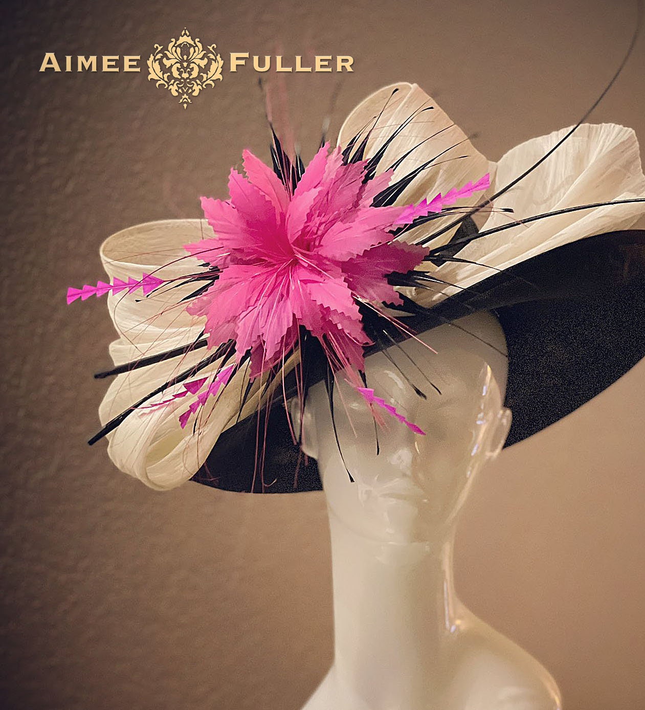 NEW! Hot Pink And Black Kentucky Derby Hat NEW NEW NEW!!! ?? we main image 2