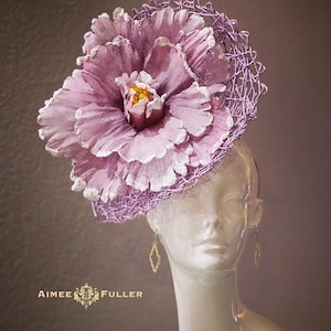 Kentucky Derby Hut Fascinator, Hell Lila Fascinator, Royal Ascot Hut, Melkenon Cup Hut, Lavendel Derby Hut, Flieder Osterhut