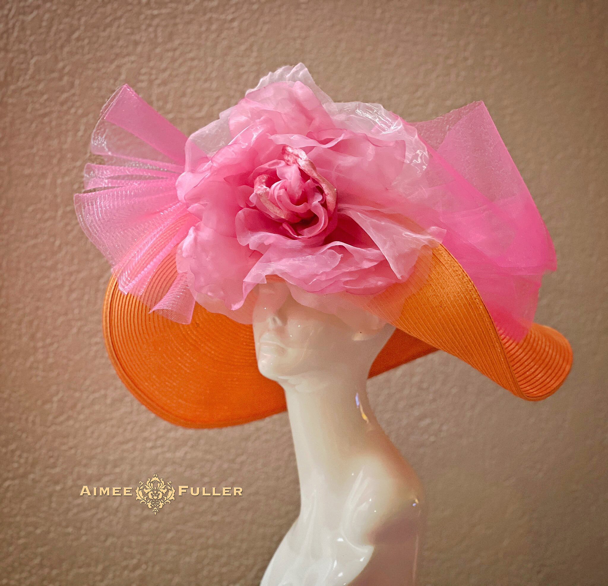 Beloved Millinery Pretty Unique Pink Feathers Fascinator Tea  display picture 2