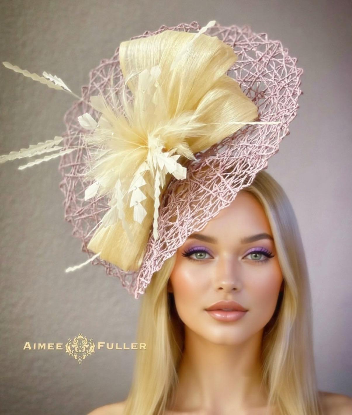 Polka Dot Kentucky Derby Royal Ascot Preakness Organza Hat  display picture 1