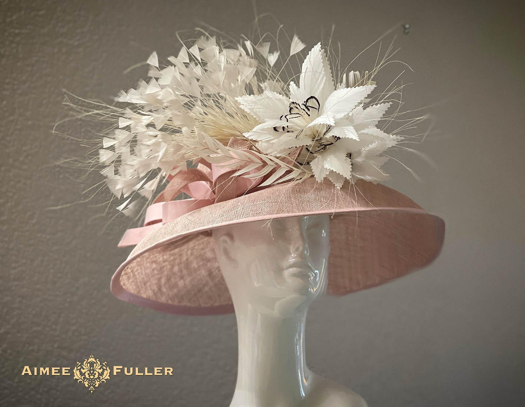 Kentucky Derby Hat, Kentucky Oaks Hat, Dusty Pink Rose Hat  display picture 1