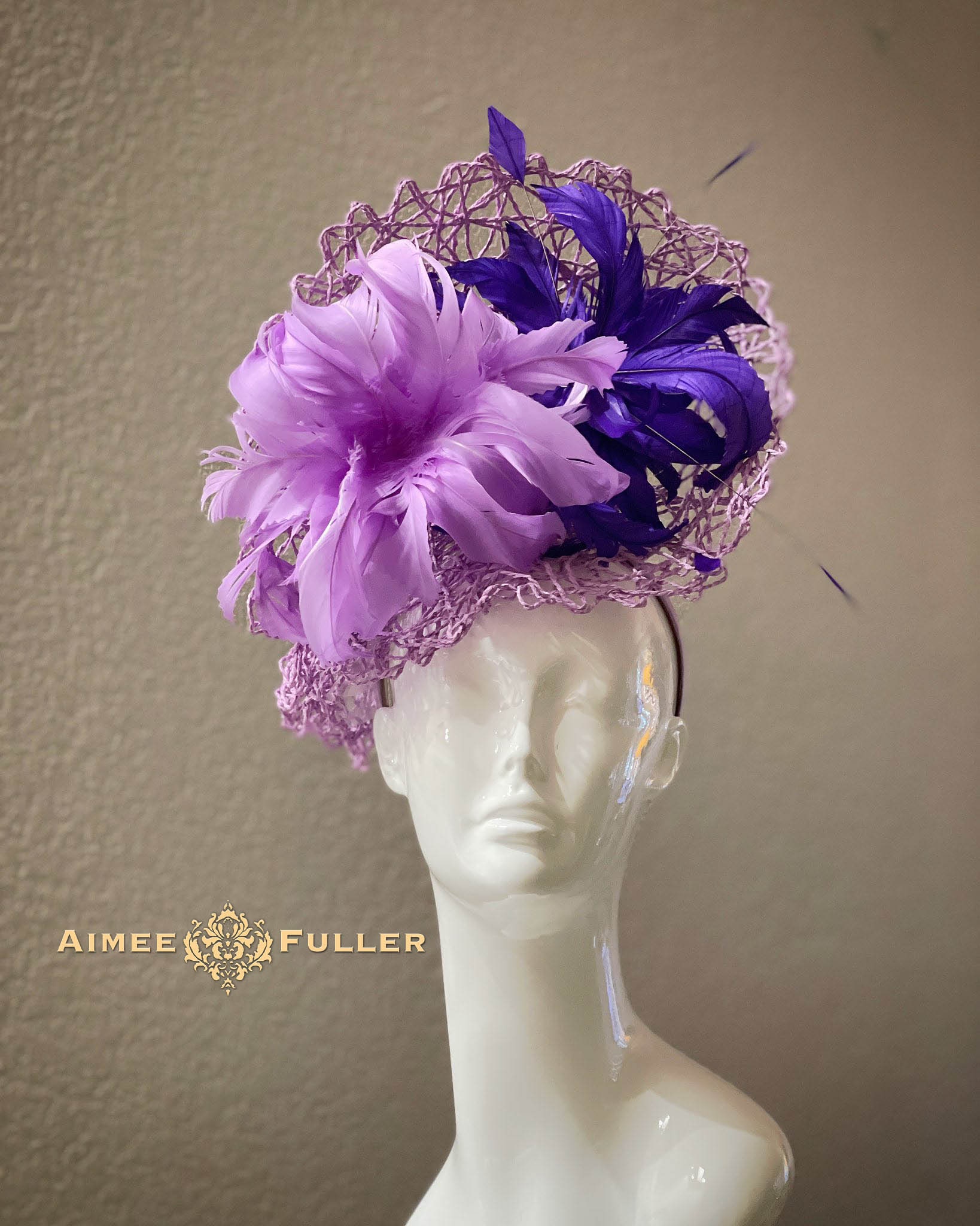 Kentucky Derby Hat Fascinator, Royal Ascot Hat, Lavender  display picture 2