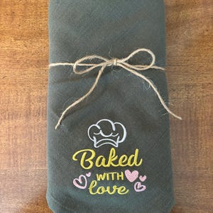 Personalized Embroidered Flour Sack Towel, Sourdough Bread Cover, Bakers Gift