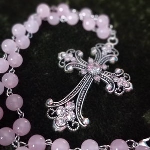 Vampire's Kiss Rosary- pink rosary
