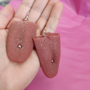 Pierced Tongue Earrings