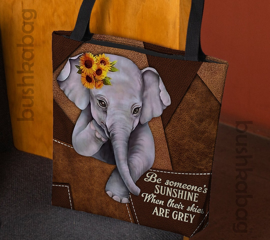 Elephant Leather Tote Bag