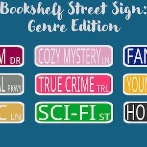 3D Printed Bookshelf Street Sign: Genre Edition