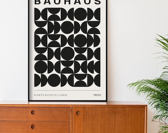 Abstract Bauhaus Art Print: Mid-Century Modern Gallery Wall Decor