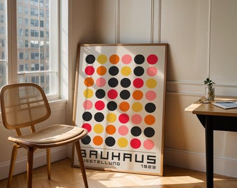 Bauhaus Geometric Print: Mid-Century Modern Art Poster