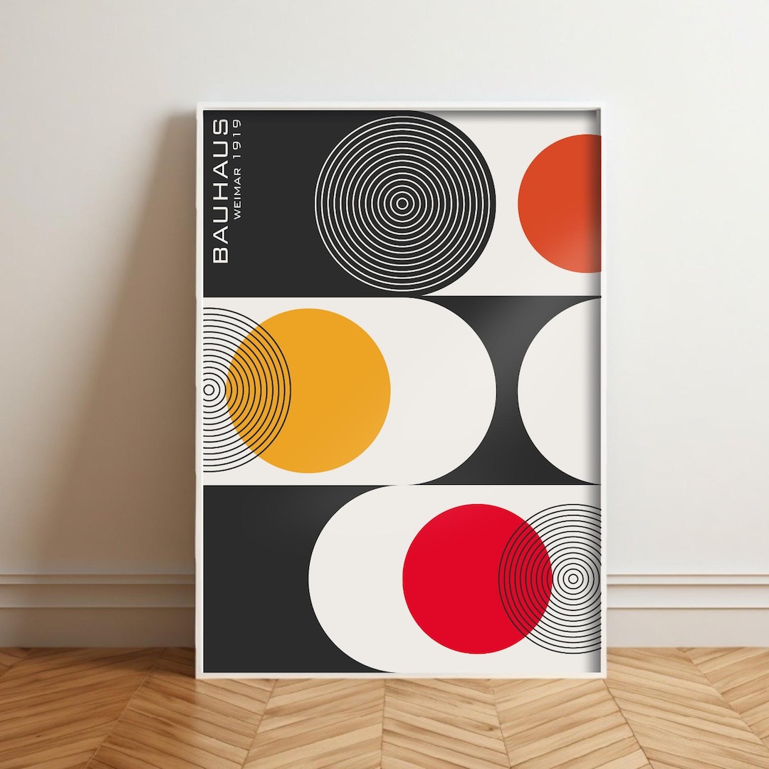 Circles Bauhaus Art Print: Mid-century Modern Geometric Wall Art - Etsy
