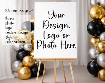 Customized Foam Board Sign, Full Color Printed Event Sign, Wedding Stand, Business Display, Presentation Poster