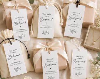 Etiquetas para regalos de damas de honor, etiquetas para regalos de bodas, etiquetas para bolsas de obsequios, etiquetas personalizadas para ropa, etiquetas de marca, etiquetas de productos con cordón, etiquetas para pequeñas empresas