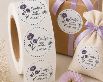 Pegatinas para baby shower, etiquetas personalizadas para recuerdos de baby shower, pegatinas para fiestas de cumpleaños, pegatinas para recuerdos de boda, etiquetas para la fiesta del primer cumpleaños del bebé.