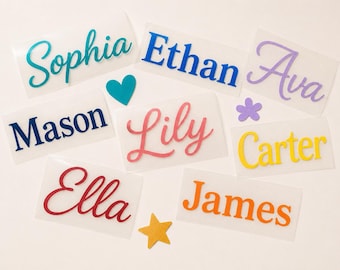 Custom Name Vinyl Decal, Personalized Name Sticker for Tumbler, Laptop, Car Window, Teacher & Student Back to School Decal