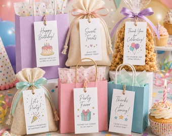 Etiquetas para regalos de regreso a clases, etiquetas para bolsas de regalos de fiestas de cumpleaños, etiquetas para bolsas de dulces de Halloween, etiquetas para bolsas de dulces de Acción de Gracias, etiquetas colgantes personalizadas