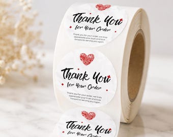 Etiquetas de agradecimiento personalizadas, pegatinas personalizadas, envíe su logotipo o diseño, pegatinas cuadradas, circulares y rectangulares, pegatinas en rollo, imprima su pegatina.