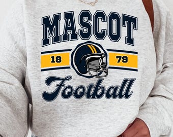 Retro Football Mascot PNG | Customized Game Day Shirt (Digital Download)