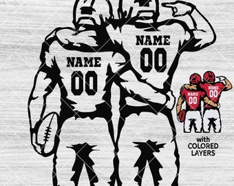Due giocatori di calcio SVG, giocatori personalizzati, mamma e ragazzi png,