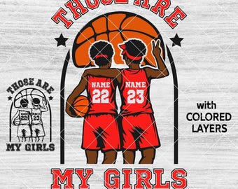 Arquivo SVG de jogadora de basquete feminina | Design personalizado para jogadora (Download digital)