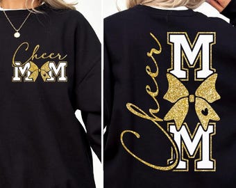Cheer Mom SVG, Cheer Mom PNG Glitter, Maglietta da cheerleader, SVG per il giorno della partita, Mamma cheerleader, File di taglio per Cricut