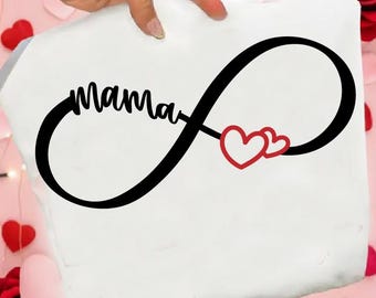 SVG "Mamãe Infinito" – SVG para o Dia das Mães – Design para Camiseta de Mãe – Arquivo de Corte para Cricut e Silhouette