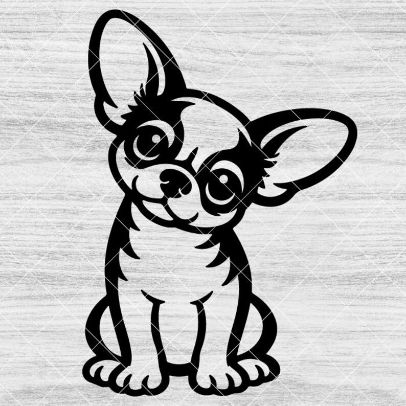 Funny Dog SVG Silhouette | Chihuahua Svg Cut File for Cricut (digital ...
