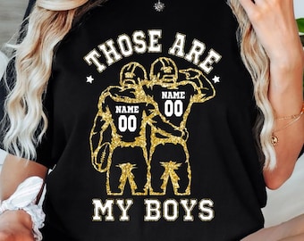 Mamma di un calciatore SVG, PNG 2 giocatori di football, Mamma di un calciatore glitterata, Mamma di un calciatore personalizzata