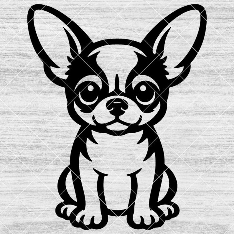 Funny Dog SVG Silhouette | Chihuahua Svg Cut File for Cricut (digital ...