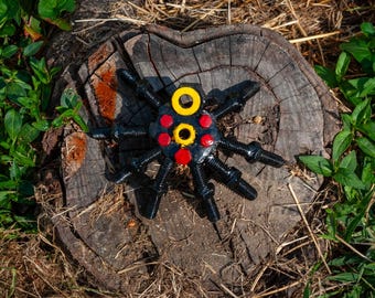 Handmade Metal Bolt Spider Sculpture