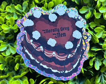 Morally Grey Men Book Trope Sticker: Dark Romance Glitter Sticker