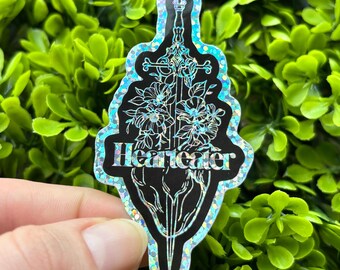 Hearteater Silver Glitter Sticker | Bookish Inspired Sticker | Kindle Decor | Romantasy Reading Lover
