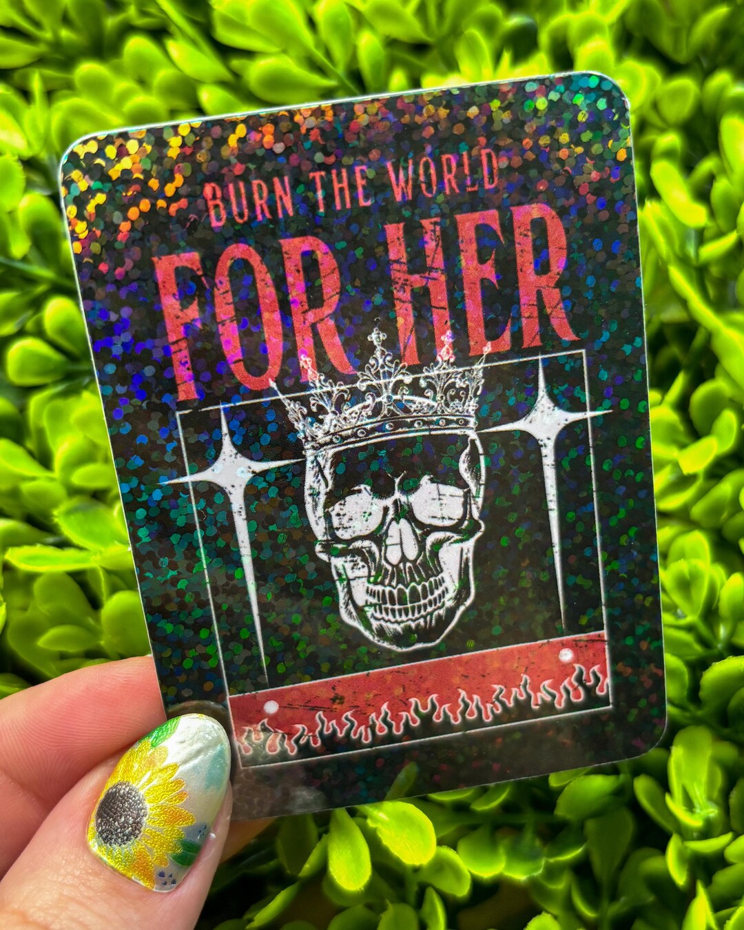 Burn the World Holographic Sticker: Dark Romance Bookish Decor - Etsy
