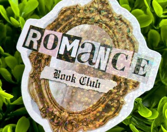 Romance Book Club Sticker: Holographic Glitter Kindle Decor
