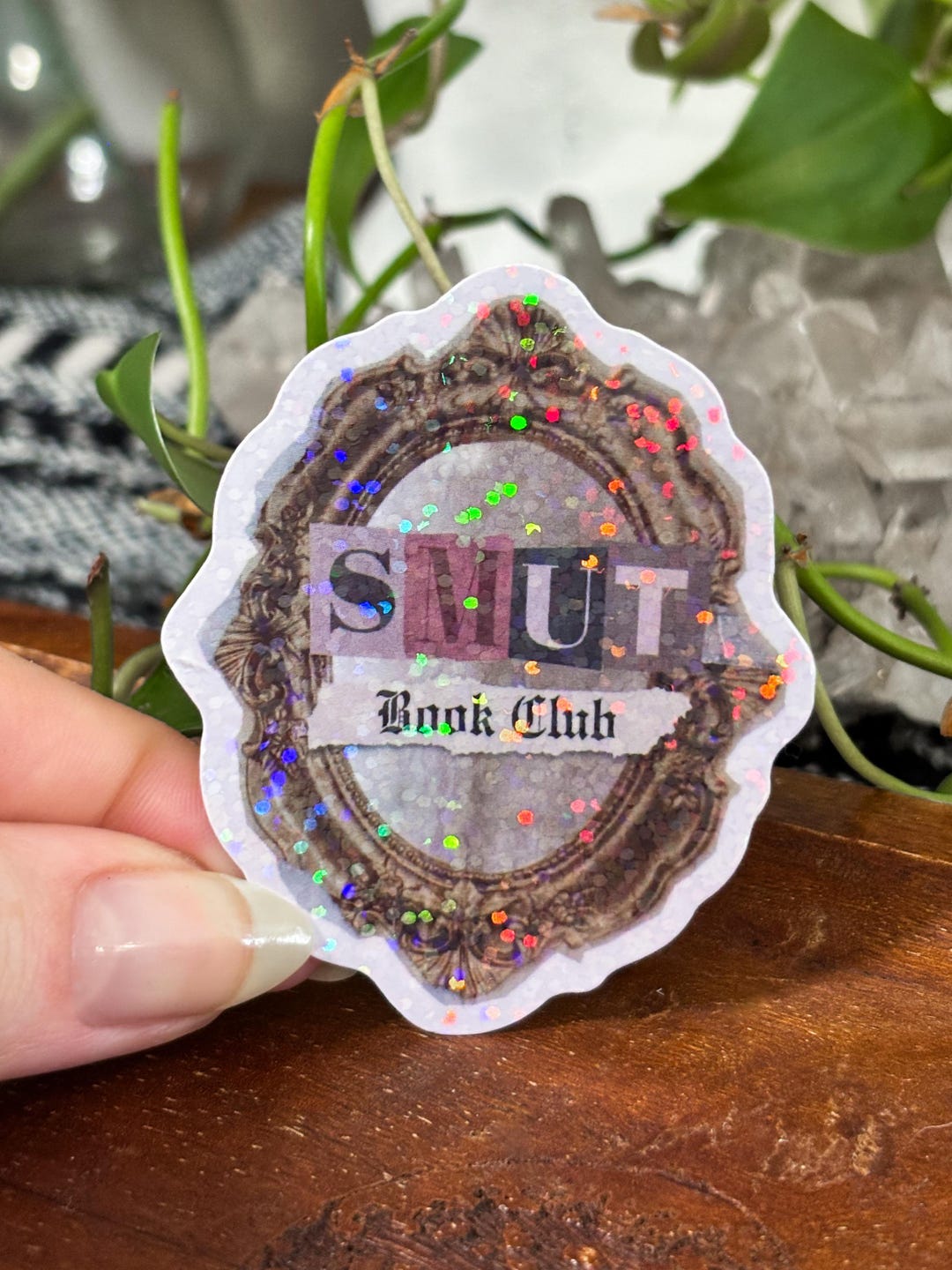 Smut Book Club Sticker | Holographic Glitter Bookish Sticker | Kindle ...