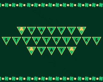 Driehoekige banner St. Patrick's Day | Digitale download