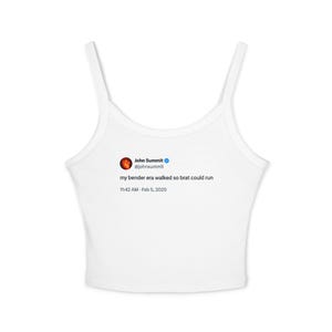 John Summit &quot;my bender era walked so brat could run&quot; Tweet Tank Top | John Summit Tank Top| Rave Tank Top | Festival Tank Top