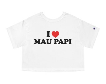 Jag älskar Mau Papi Crop Top | Mau P Top | EDM-festivaloutfit | Rave Crop Top | Ravepresent | DJ Crop Top | EDM Crop Top | Y2K Clubwear | Mau P Konsert