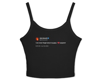 John Summit "Ik kan mijn homo's nooit vergeten..." Tweet Tanktop |John Summit-tanktop|Rave-tanktop|Festivaltanktop|Housemuziektanktop