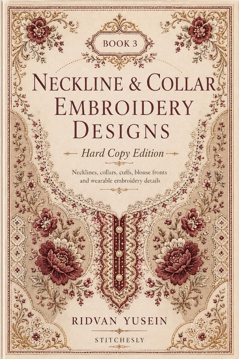 Neckline & Collar Embroidery Designs Book 3 - Digital PDF Embroidery ...