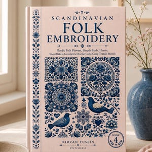 Scandinavian Folk Embroidery Book 4 - Digital PDF Embroidery Pattern Book