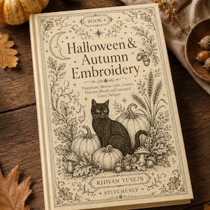 Halloween & Autumn Embroidery Book 4 - Digital PDF Embroidery Pattern Book