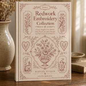 Redwork Embroidery Collection Book 4 - Digital PDF Embroidery Pattern Book