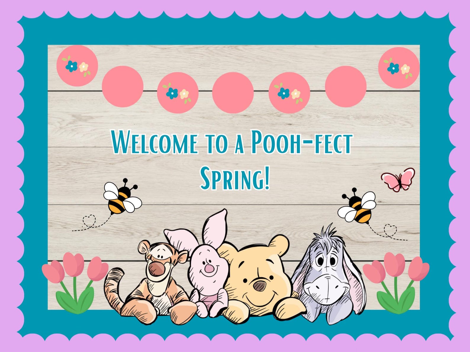 Hello Pooh Spring Winnie the Pooh Spring Bulletin Board | Classroom Decor | Preschool ...